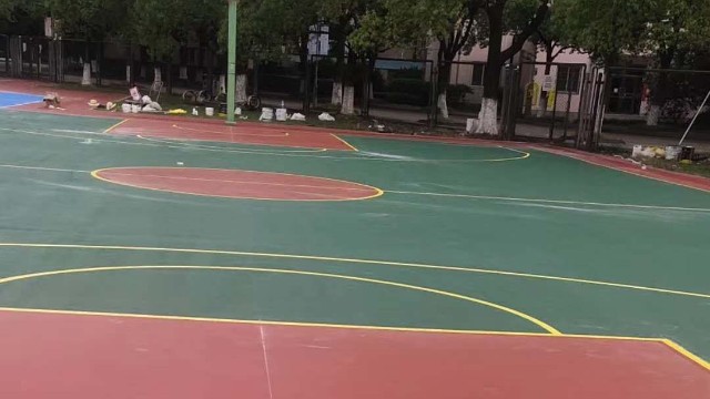 上海市上海大学宝山校区硅PU篮球场案例